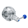 Compass stainless steel flow control manual butterfly type ball valve sanitary ball valve for milk beverage