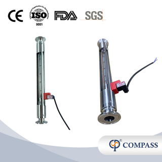 Sanitary SS304 Glass Tube Rotemeter/Glass Rotor Flowmeter with Alarm