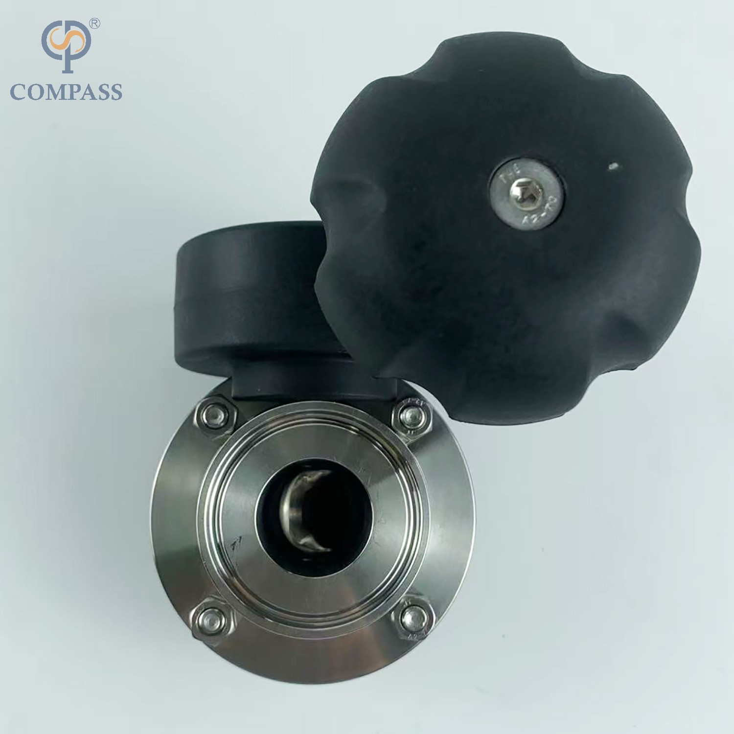 SS304L FOOD GRADE SMS MANUAL SANITARY CLAMPED MICRO ADJUSTMENT BUFFERFLY VALVE