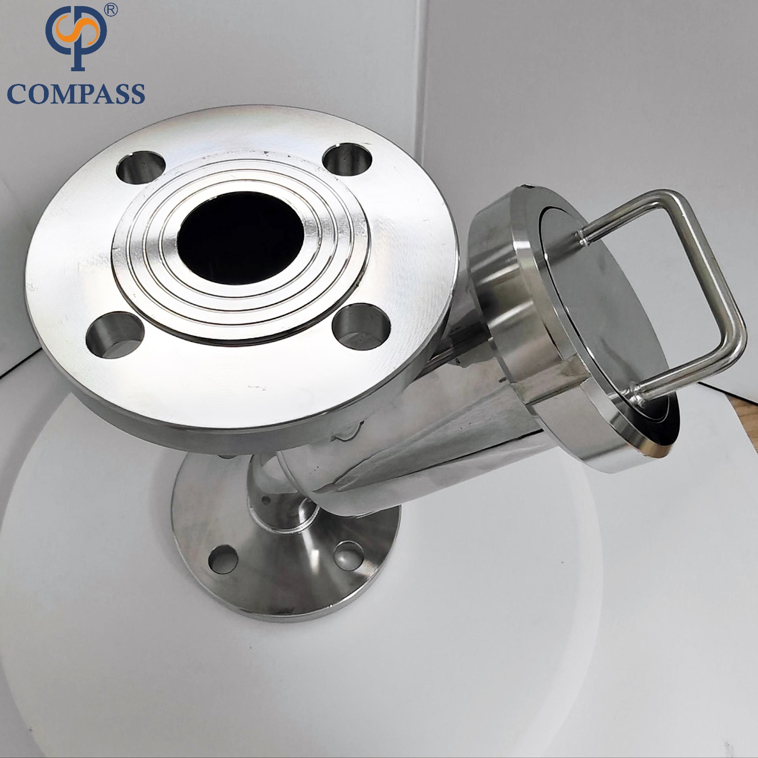 Element Filter 80Mesh Mirror Polished SS304 DN40 PN16 Flanged Y Elbow Filters