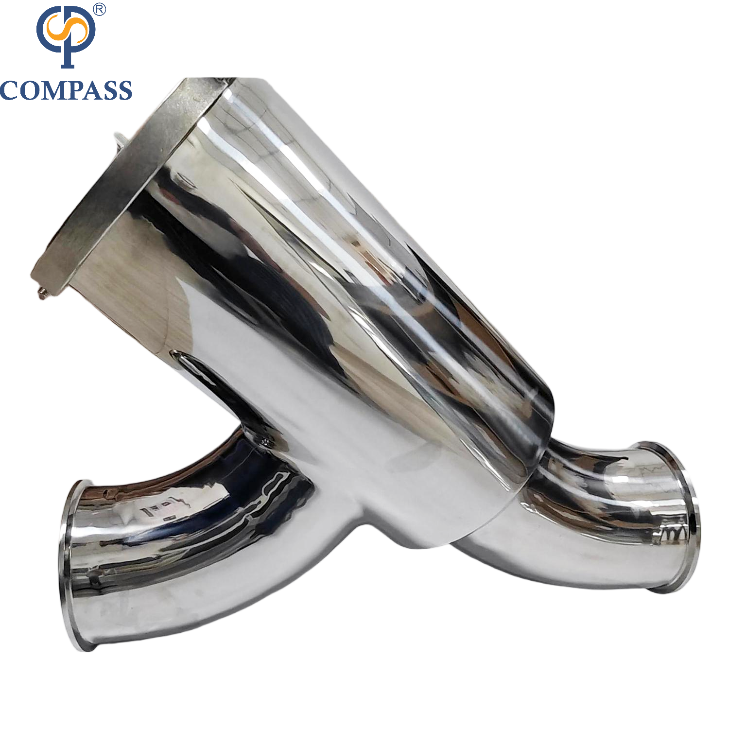 Good Price 6inch SS304 Sanitary Stainless Steel 0.5 Micron SMS Premium Clamp Non Retention Elbow-type Filter with Mirror Polish