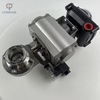 SS304 FOOD GRADE DIN PNEUMATIC WELD BUTTERFLY VALVE