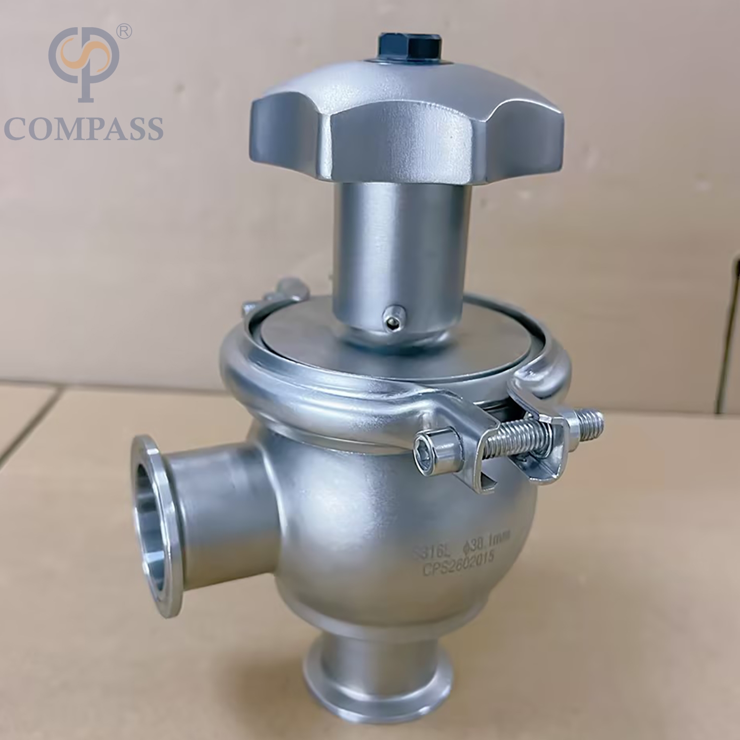 Hot Selling 1.5Inch TC 50.5MM SS316L Sanitary Stainless Steel Hygiene Food Grade SMS Manual Clamp Ends Flow Regulator Valves