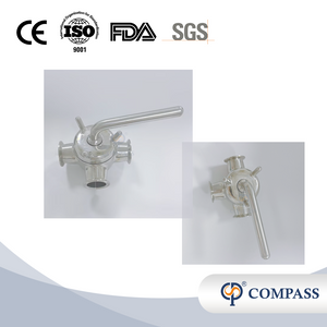 High Quality 38.1MM Sanitary Stainless Steel SS304 SMS Forging Manual Ferrule End Three Ways T-port Plug Valve with Silicone OEM