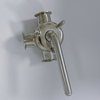 High Quality 38.1MM Sanitary Stainless Steel SS304 SMS Forging Manual Ferrule End Three Ways T-port Plug Valve with Silicone OEM