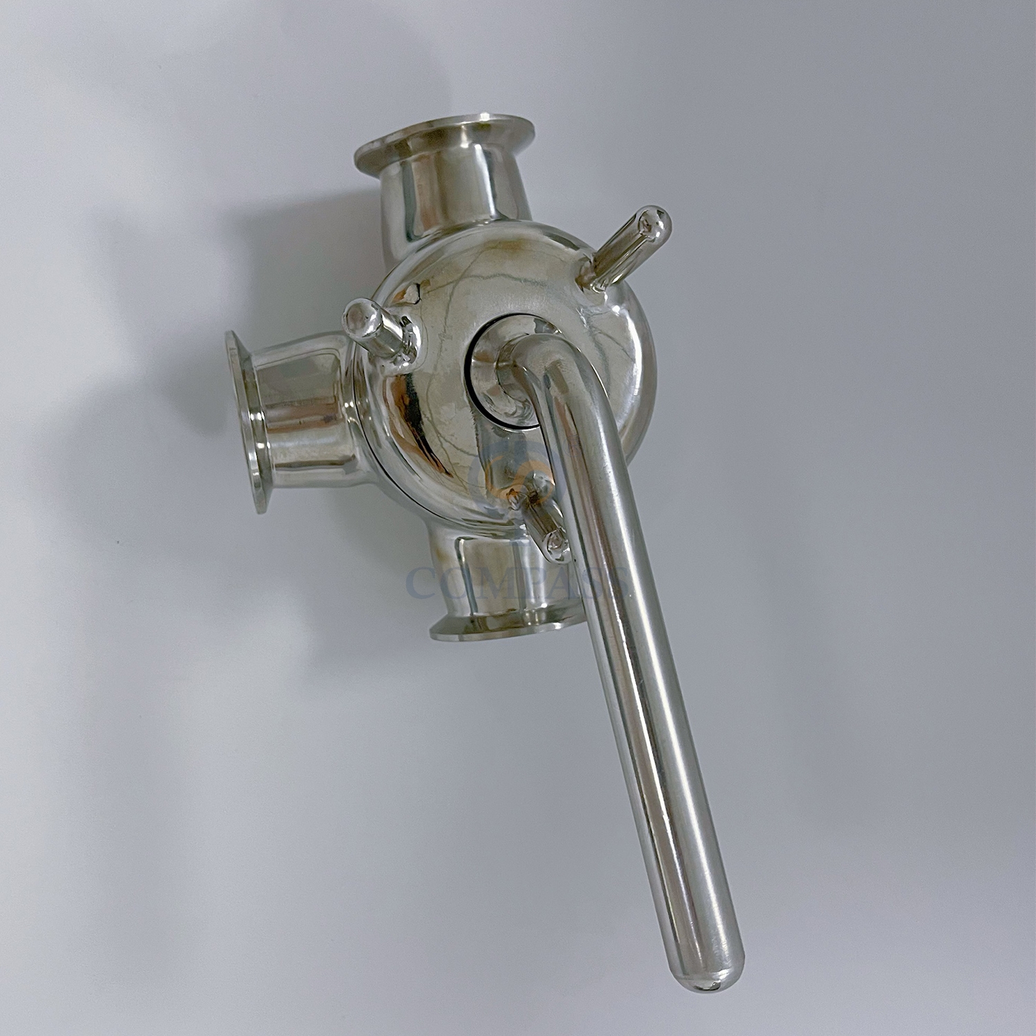 High Quality 38.1MM Sanitary Stainless Steel SS304 SMS Forging Manual Ferrule End Three Ways T-port Plug Valve with Silicone OEM