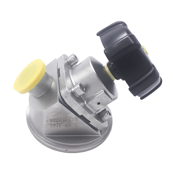 1 1/2Inch 38.1MM High Quality Sanitary Hygienic Stainless Steel SS316L Manual SMS Clamp Tank Bottom Diaphragm Vavle with Plastic Handle