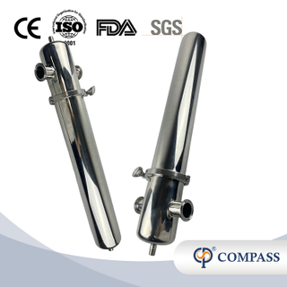 Sanitary steam filter with stainless steel housing and pleated filter element 1.5" SS316L