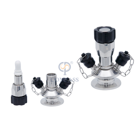 SS316L DN10 TC25.2MM Microbiology Clamping Sampling Valve with Silicone Gasket