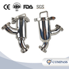 DN40-1mm Food Grade Sanitary Stainless 304/SS316L Sanitary Thread Non Retention Elbow-Type Filterss 