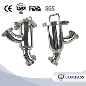 DN40-1mm Food Grade Sanitary Stainless 304/SS316L Sanitary Thread Non Retention Elbow-Type Filterss 