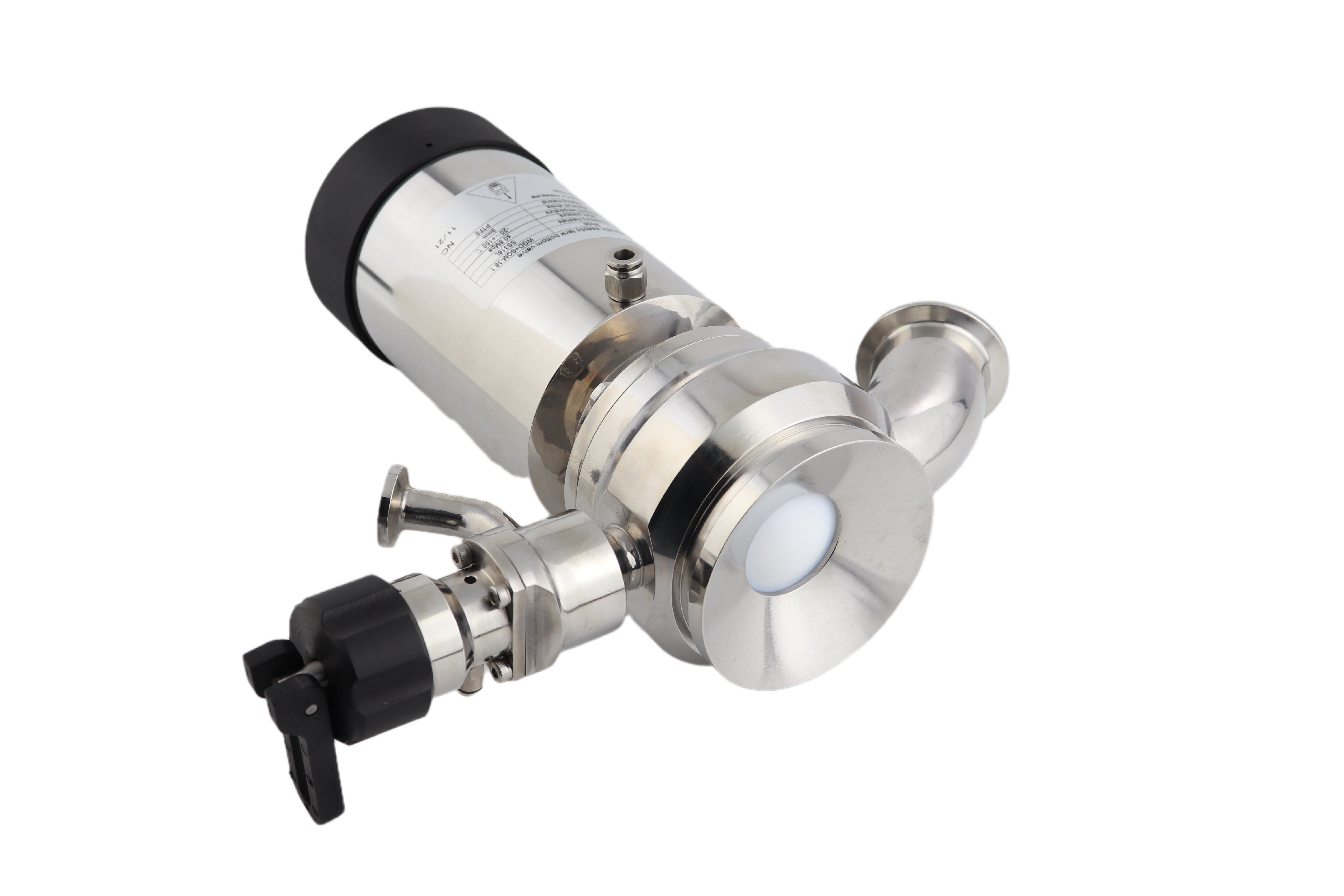 Air Pneumatic Sterile Tank Bottom Valve with Sampling Valve for Beverage Industry