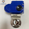 3Inch TC91MM Tri Clamping End SS304 Butterfly Valves with Electric Head