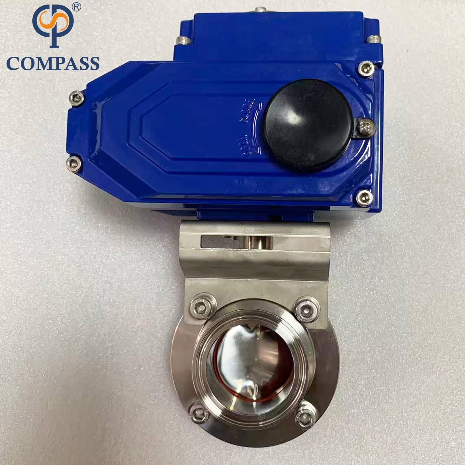 3Inch TC91MM Tri Clamping End SS304 Butterfly Valves with Electric Head