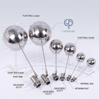 SS304 250MM Ball Size BSP Male Threaded End 2Inch DN50 Float Ball Valve for the Tank