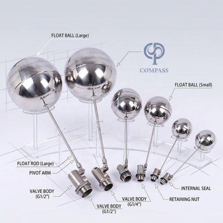 SS304 250MM Ball Size BSP Male Threaded End 2Inch DN50 Float Ball Valve for the Tank