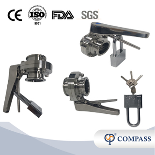 2Inch 51MM Sanitary Hygienic Stainless Steel Food Grade SS304 SMS Manual Tri Clamp Butterfly Valve with Viton Seal