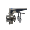 2Inch 51MM Sanitary Hygienic Stainless Steel Food Grade SS304 SMS Manual Tri Clamp Butterfly Valve with Viton Seal