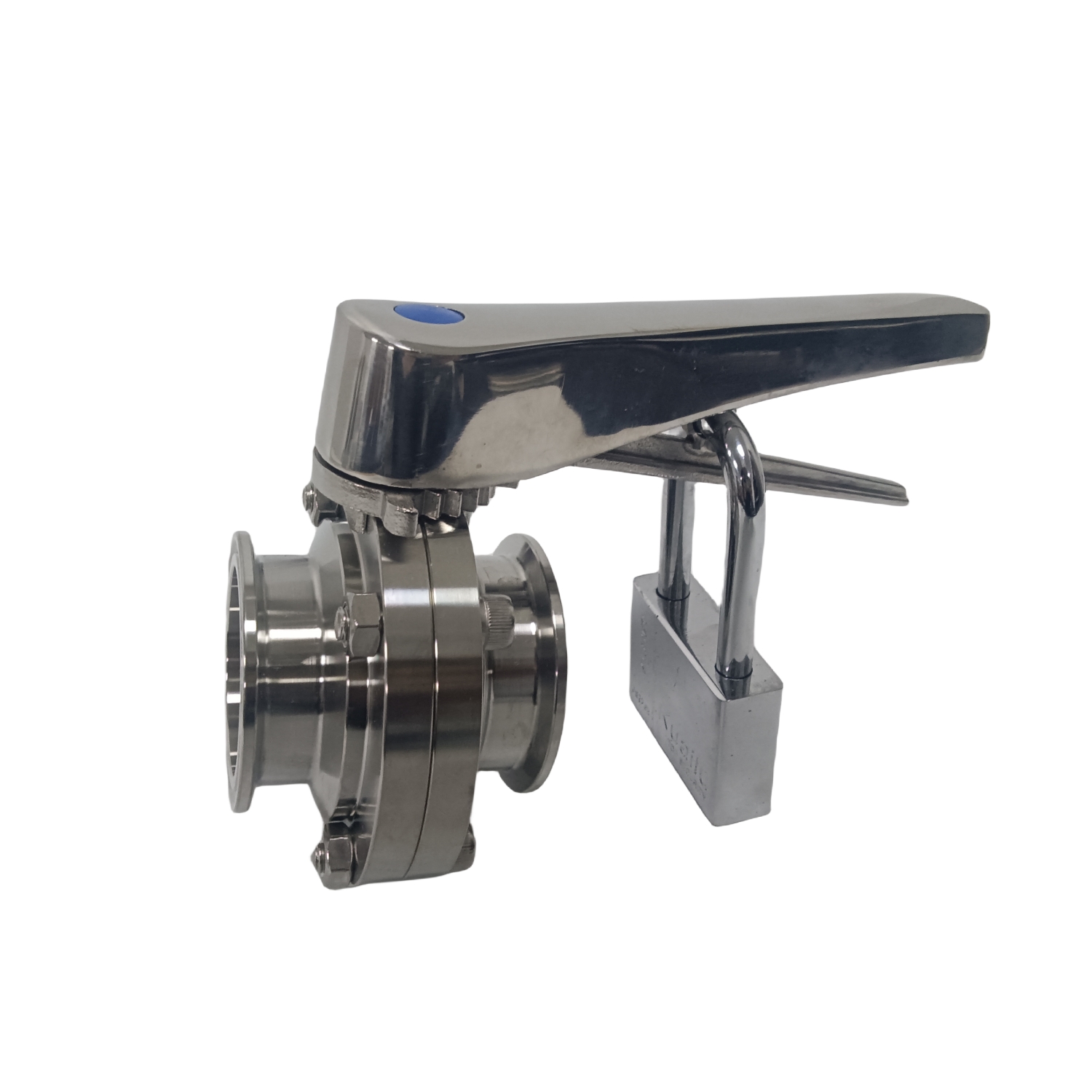 2Inch 51MM Sanitary Hygienic Stainless Steel Food Grade SS304 SMS Manual Tri Clamp Butterfly Valve with Viton Seal