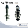 SS304 DIN 21 MODEL PNEUMATIC CLAMP DIVERTER VALVE WITH 24V CONTROL HEAD