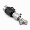 PN16 DN25 SS304 Female Thread Pneumatic Angle Seat Valve with 4-20MA Control Head