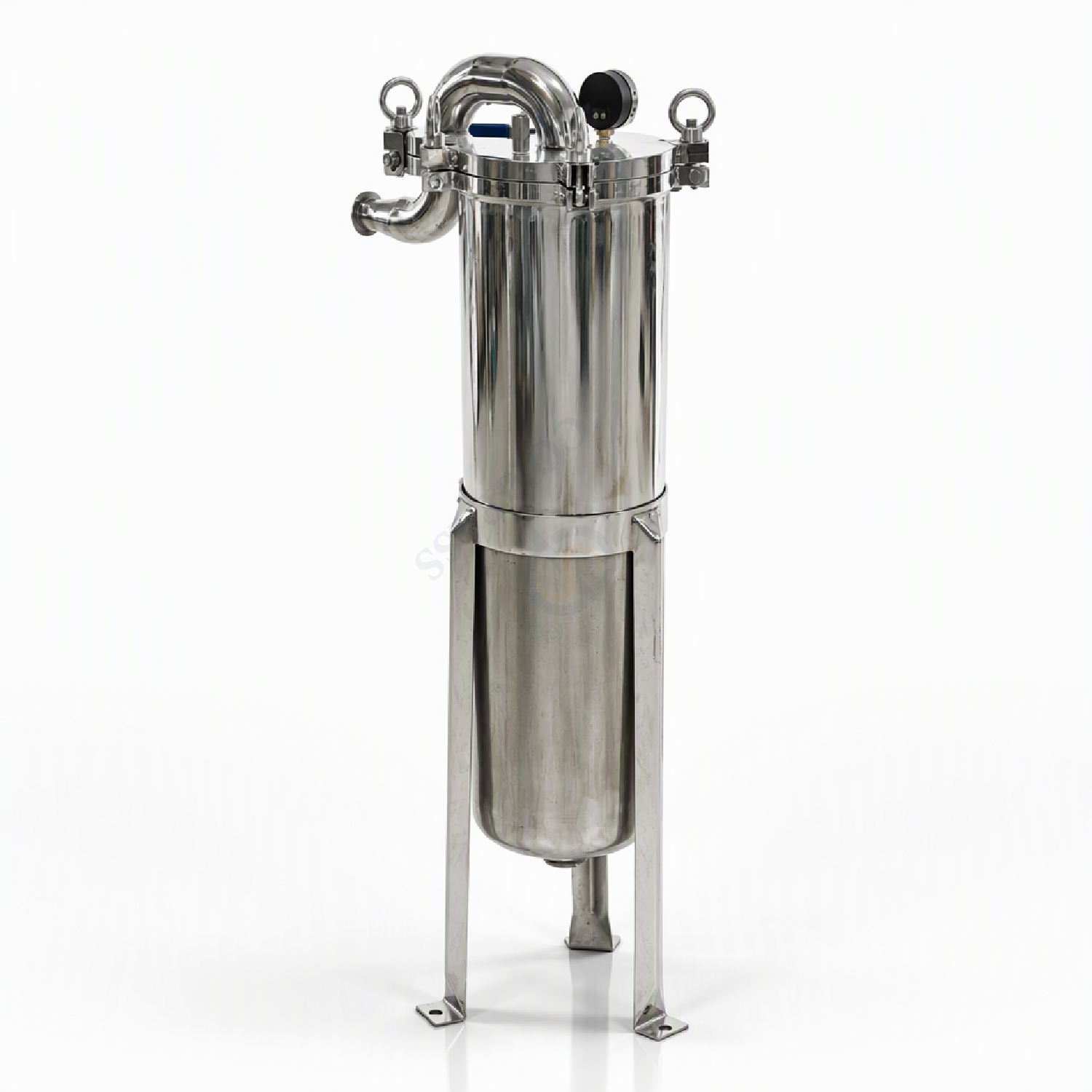 200um 4000L TC50.5MM SS304 Mirror Polished Top Entry Bag Filters for Hop Residues