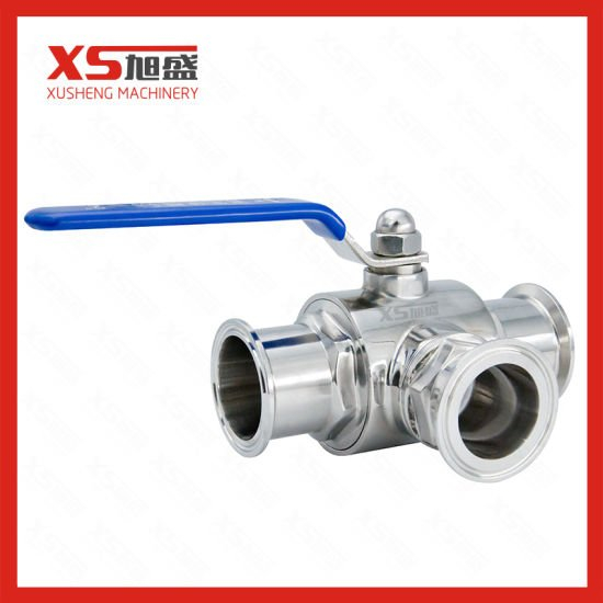 Stainless Steel Sanitary Tc 3-Way Ball Valve