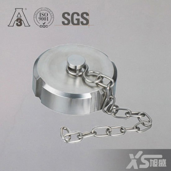 Sanitary Hygienic Stainless Steel 4 Slot Blank Nut with Chain