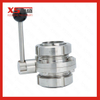 101.6MM Stainless Steel SS304 Sanitary Male Thread-Thread Butterfly Valves