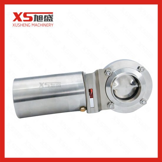 3inch 76.2mm Sanitary Stainless Steel Pneumatic Actuated Butterfly Valve