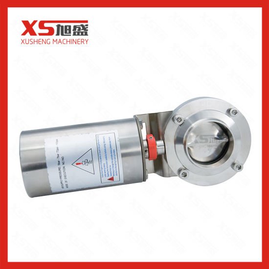 Stainless Steel Sanitary Hygienic Weld-Weld Pneumatic Butterfly Valves