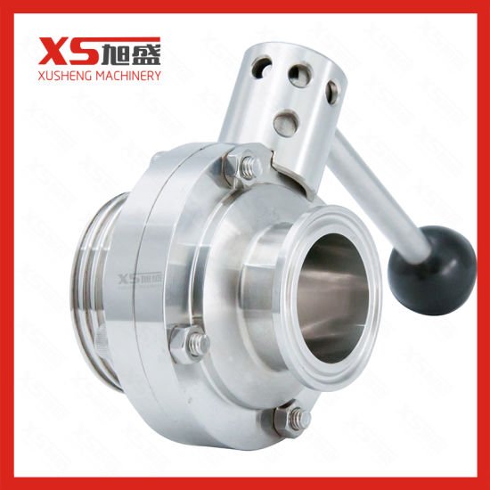 50.8MMStainless Steel Food Grade Hygienic SS304 Threading-Clamping Butterfly Valves