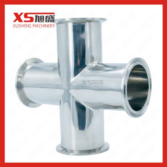 SS316L Stainles Steel Sanitary Clamping Four Cross