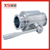 Stainless Steel Sanitary Tri Clamp Straight Ball Valve 