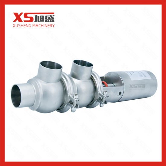 SS304 Sanitary Ferrule Type 3-Way Pneumatic Diversion Valve