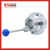 Stainless Steel SS304 SS316L Sanitary Butterfly Type Male Threaded Ball Valve