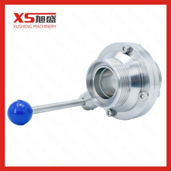 Stainless Steel SS304 SS316L Sanitary Butterfly Type Male Threaded Ball Valve