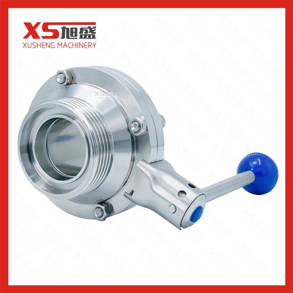 50.8MMStainless Steel SS304 Hygienic Male Screw Butterfly Valves