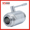 SS316L Sanitary Straight Straight Ball Valve Male Thread Ends