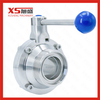  76.2Sanitary Manual SS304 Male Threading Butterfly Valve