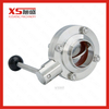 4 Stops Stainless Steel AISI304 Hygienic Welding Butterfly Valves