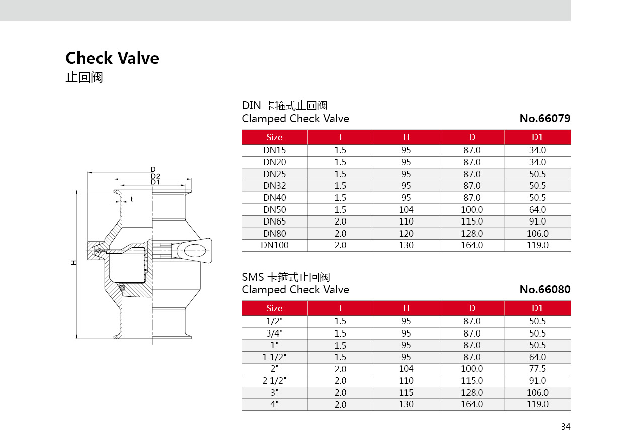 Hygienic Stainless Steel Check Valve