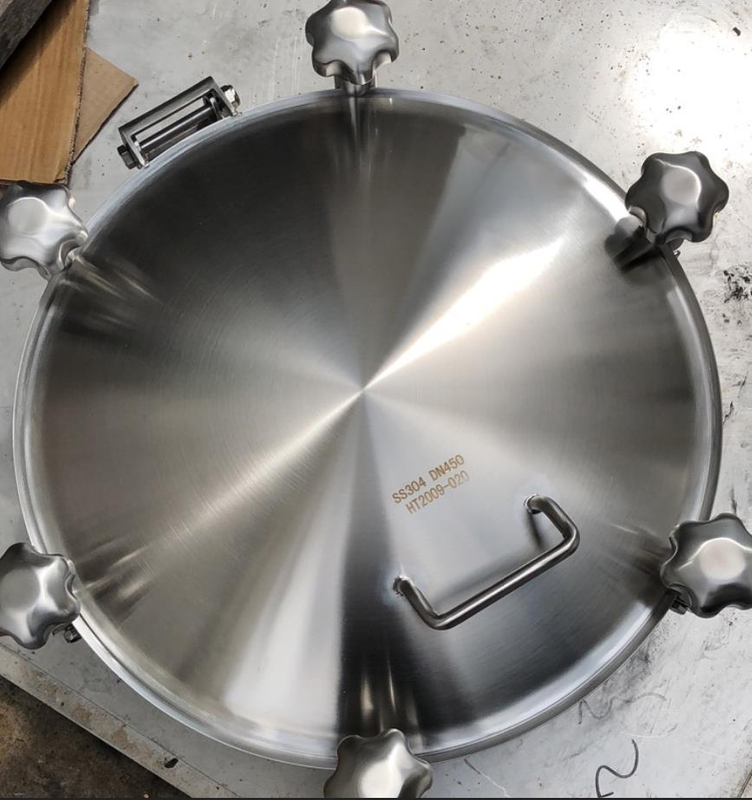 silicone gasket 304 grade stainless steel pressure round manways