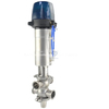 FH01 Saniatry SS304 SS316L Pneumatic Double Seat Mix-proof Mixproof Valve with Intelligent Control Head 