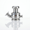New Arrival 25.4MM Hygienic Food Grade AISI316L SMS Sanitation 1'' Manual Aseptic Tri-Clamp Flush Tank Bottom Valve with Steam Port