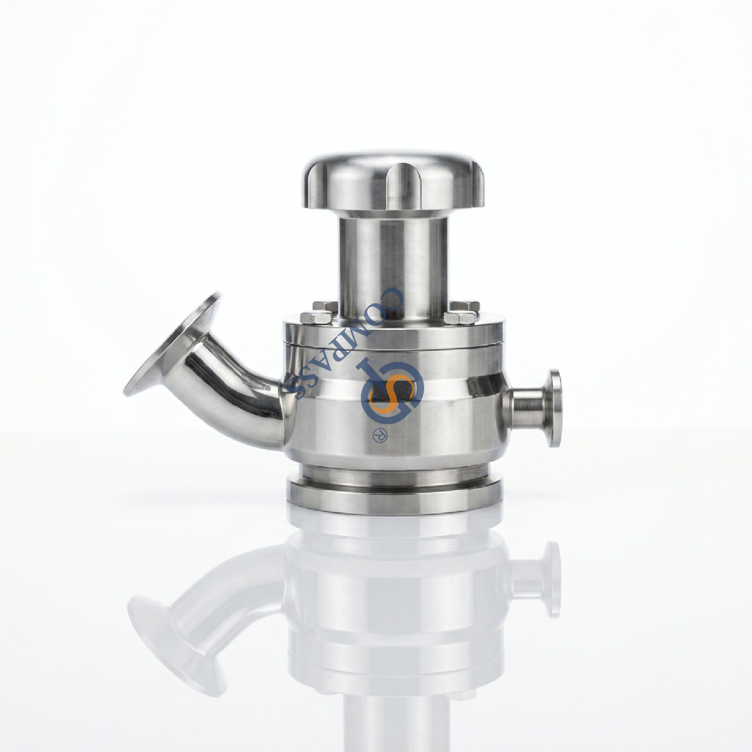 New Arrival 25.4MM Hygienic Food Grade AISI316L SMS Sanitation 1'' Manual Aseptic Tri-Clamp Flush Tank Bottom Valve with Steam Port