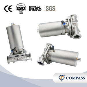 1/2Inch 12.7MM High Quality Sanitary Hygienic Stainless Steel SS316L Pneumatic SMS Clamp Straight Diaphragm Vavle 