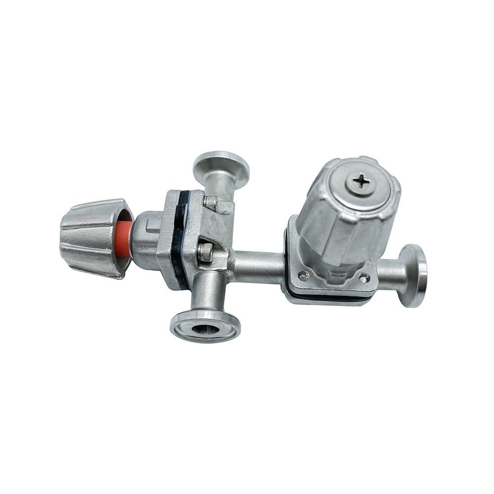 3/4Inch 19.05MM High Quality Sanitary Hygienic Stainless Steel SS316L Manual SMS Clamp Straight Diaphragm Vavle with Stainless Steel Handle