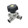 1/2Inch 12.7MM High Quality Sanitary Hygienic Stainless Steel SS316L SMS Clamp Three-ways Diaphragm Vavle 