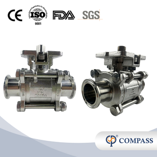 1.5 INCH STAINLESS STEEL MANUAL HIGH PLATFORM THREE-PIECE BALL VALVE WITHOUT HANDLE